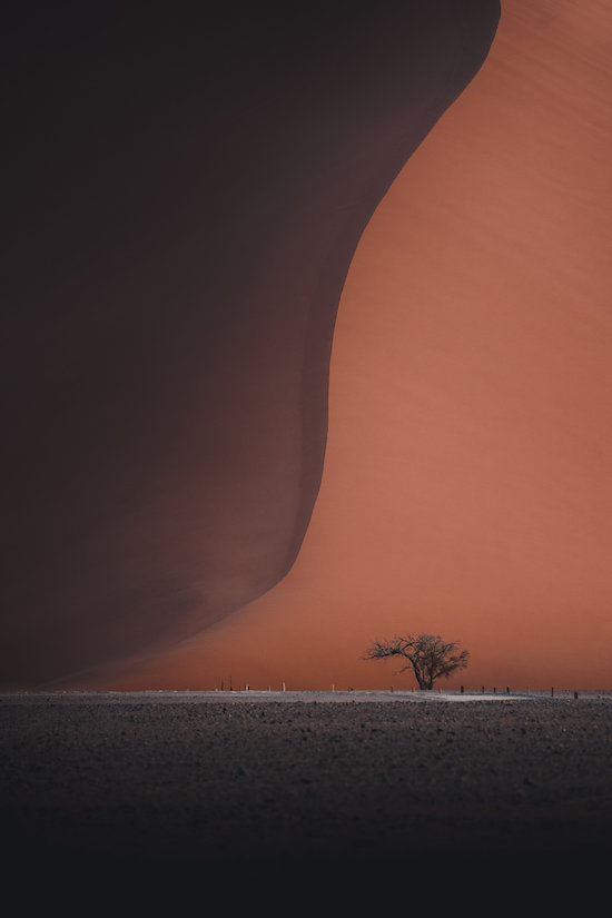 The Dune' de Anskar Lenzen mostra uma enorme duna de areia em Sossusvlei, Namíbia.